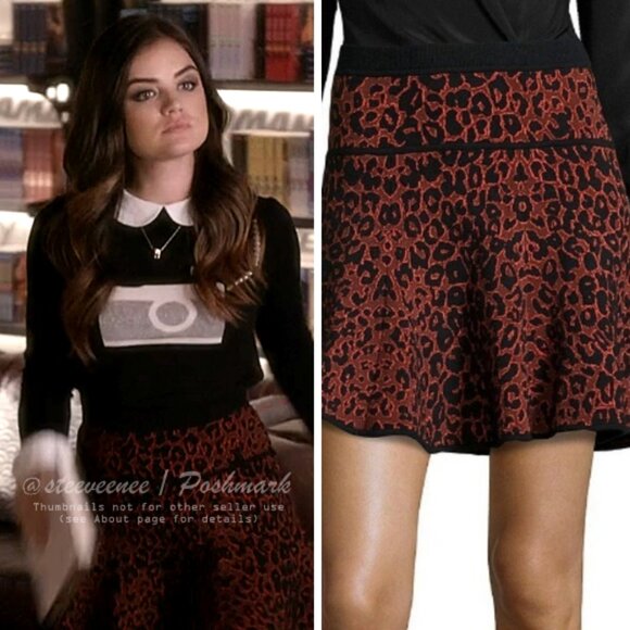 A.L.C. Ellington Leopard Print Skirt ASO Aria Montgomery - Picture 1 of 10